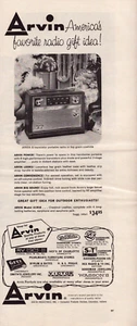 Arvin Portable Radio 8 Transistor Columbus IN Gift Idea Vintage Print Ad 1963 - Picture 1 of 4