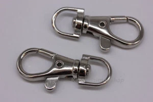 10pz MOSCHETTONI color ACCIAIO creare portachiavi bijoux fai da te - Picture 1 of 1