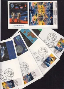1992 Space Accomplishments US Russia Sc 2631-2634a set of 5 Fleetwood cachets - Picture 1 of 3