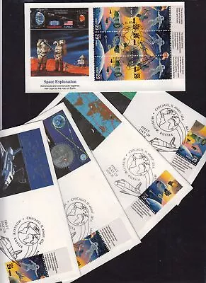 1992 Space Accomplishments US Russia Sc 2631-2634a set of 5 Fleetwood cachets - Image 1 of 3