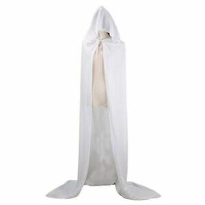 Velvet Hooded Cloak for Men Women Princess Long Cape Costume Cosplay Outwear