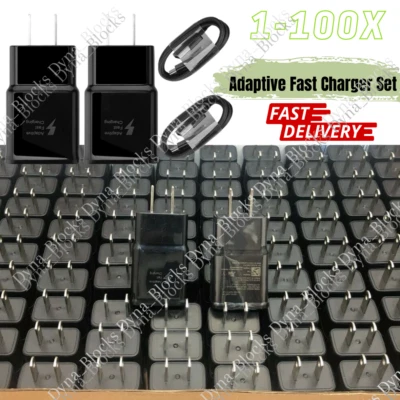 Lot Type USB-C Fast Wall Charger Adaptive For Samsung Galaxy S22 S21 S20 S10 LG - Image 1 of 4