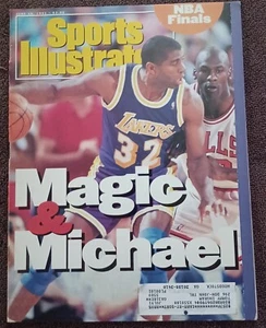 1991 Sports Illustrated Magic Johnson & Michael Jordan Cover - Bild 1 von 5