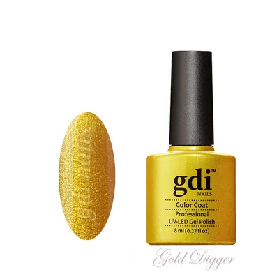 gdi nails " GOLD DIGGER GDIFF034 " Gold Shade UV LED Soak Off Gel Nail Polish - Image 1 of 4