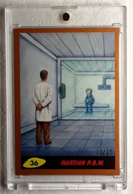 2017 Mars Attack's The Revenge Bronze Card 36 MARTIAN P.O.W. - Image 1 of 3