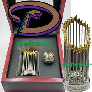 Arizona Diamondbacks D-Backs WS World Series CHAMPIONSHIP RING + TROPHY + CASE - Picture 1 of 2