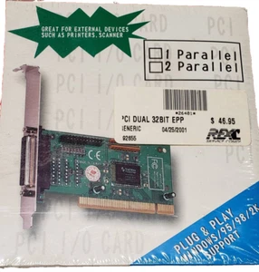 Generic PCI Parallel Card, 2 ports, EPP or ECP, in shrinkwrapped box from 2001 - Picture 1 of 3