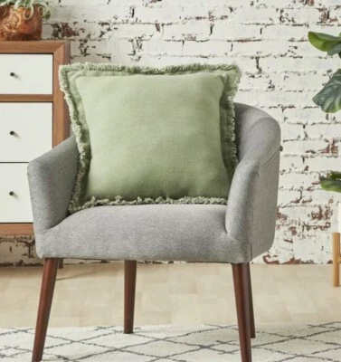 Capa de travesseiro e inserção de algodão Sage 18 x 18 - Imagem 1 de 3