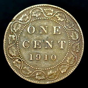 Pièce de 1 cent Canada 1910, km8 - Belle pièce 🇨🇦 Livraison gratuite ! 🚀 🌎 - Photo 1/5