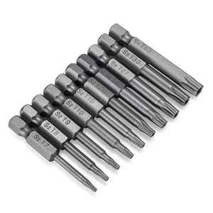 10PCS Torx Head Screwdriver Bit Set, S2 Steel Magnetic Security Tamper Proof ... - Picture 1 of 7