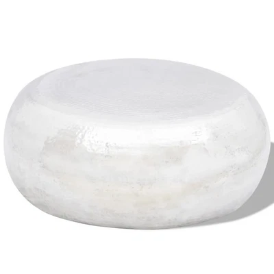 Tavolino per Caffè in Alluminio Moderno Argento Tavolo Basso Salotto vidaXL - Immagine 1 di 3