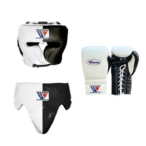 Winning Boxing Kit - Gloves , Head Guard, Groin Guard - Premium Boxing Sets 16oz - Picture 1 of 4