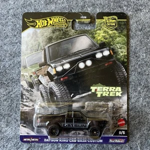 HOT WHEELS CAR CULTURE PREMIUM 1/64 DATSUN KING CAB BAJA CUSTOM BLACK CHASE 0/5! - Picture 1 of 8