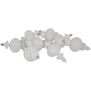Northlight 8ct White Shatterproof Finial Christmas Ornaments, 6" - Picture 1 of 5