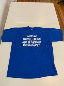 London Souvenir Shirt XL blau lustig Reise Grafik Humor England Großbritannien - Bild 1 von 7