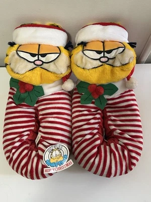 Zapatillas de Navidad Garfield; nunca usadas con etiquetas, felpa Garfield vintage Dakin; Foto 1 de 4