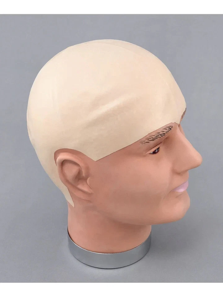 Professional-Style Bald Wig Cap Realistic Fancy Dress & Theater Costume Accessry - Image 1 of 1