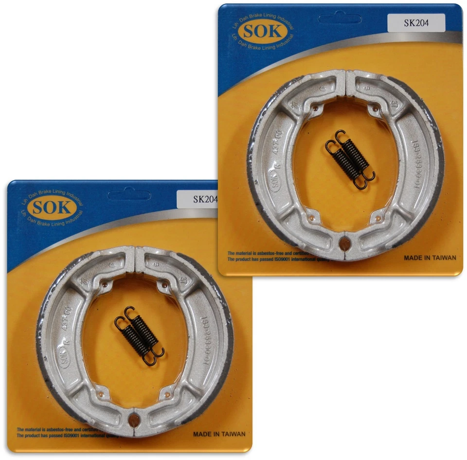 FRONT&REAR BRAKE SHOES+Springs fit YAMAHA DT 125 175, 1974-1984 DT125 DT175 - Image 1 of 1