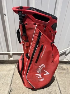 Callaway Golf Cart Bag With 14 Way Divider System Red/Black. Great Shape!! - Picture 1 of 5