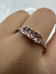 Designer Ring 925 Sterling Silber rosa Turmalin Größe 7 - Bild 1 von 6