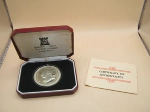 BULLION Pobjoy Mint 1977 Isle Of Mann Sterling Silver Washington Crown - Picture 1 of 5