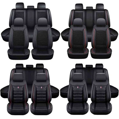 For Audi A3 A4 A5 A6 A7 A8 Q2 Q3 Q5 Q7 Car 5-Seat Covers Front Rear Cushion Pad - Image 1 of 4