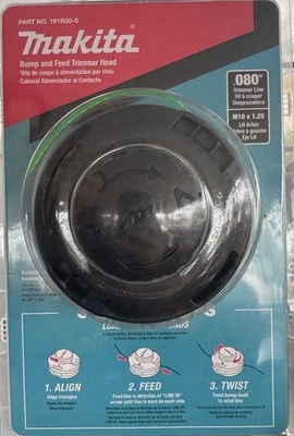 Cabezal recortador Makita 191R00-0 carga rápida golpe y cuerda de alimentación OEM genuino Foto 1 de 2