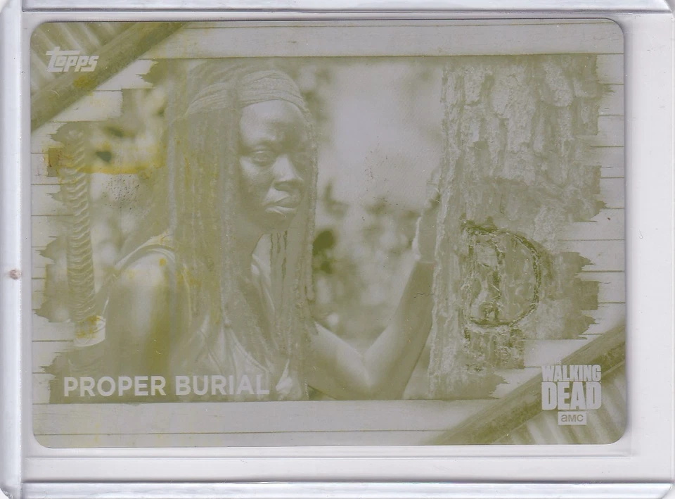 Topps  2017 Walking Dead Season 6  Metal Printing Plate 1-1 Yellow #58 - Image 1 of 1