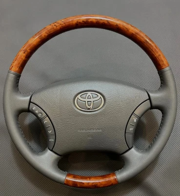 Деревянный мультимедийный руль Toyota Land Cruiser для Lexus 100 series LX470' - Изображение 1 из 4