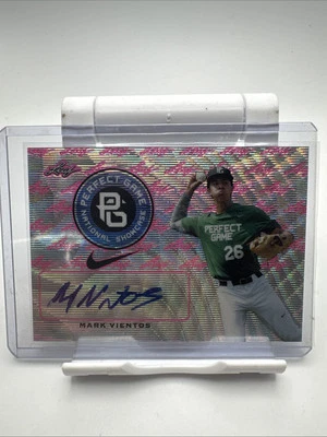 MARK VIENTOS 2016 LEAF Perfect Game Pink Prismatic RC # 5/7 Mets - Image 1 of 4