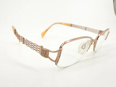 Charmant Line Art XL2068 Eyeglasses FRAMES RG Rose Gold 50[]17-135 Jewels L655 - Image 1 of 4