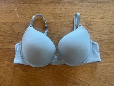 Гладкий мягкий синий бюстгальтер SOMA 36C Embraceable Tailored пуш-ап с подкладкой гладкий - Изображение 1 из 2