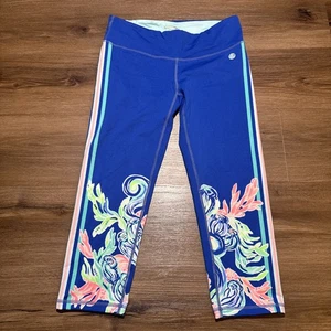 LILLY PULITZER MEDIUM Luxletic Argletic Jolena Weekender Cropped Leggings EPF 50 - Picture 1 of 12