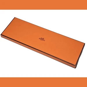 Hermes Krawattenbox leer Krawattenbox Geschenkbox orange Logo Luxus 5" x 15" x 1" neuwertig - Bild 1 von 3