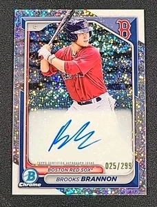 Brooks Brannon 2024 Bowman Cromo AUTO #/299 REFRACTOR MOTEADO #CPA-BB RED SOX - Imagen 1 de 4