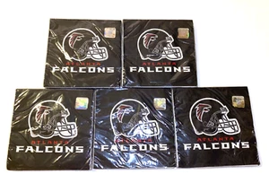 Lot of 5 NFL Atlanta Falcons Luncheon Napkins Black 12 7/8"x12 3/4" (16 Count) - Picture 1 of 3
