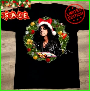 Alice Cooper Santa Give You A Christmas T-Shirt, Alice Cooper Signature Tee P416 - Bild 1 von 4