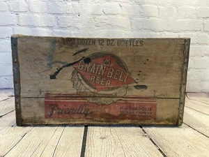 Vintage Getreidegürtel Bier The Freindly Bier Holzkiste Kiste Minneapolis Brewing Co - Bild 1 von 11