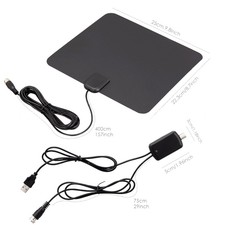 Indoor Amplified TV Antenna HDTV 100 Miles Range  HD Digital with Amplifier