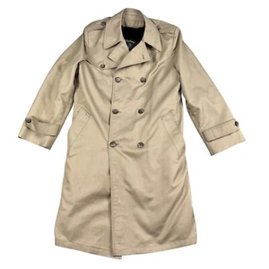 VTG Botany Weather Stopper Lined Double Breasted Trench Coat Sz 38R - Picture 1 of 7
