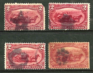 Sc #286 Fancy Cancels STARS Etc Collection Transmiss 2 Cent 1898 US 85F13 - Picture 1 of 3