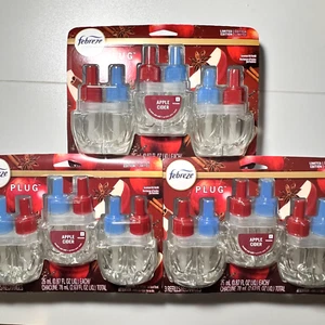 Febreze Plug In Apple Cider Scent Air Freshener Triple Pack Lot Of 3 - Picture 1 of 1