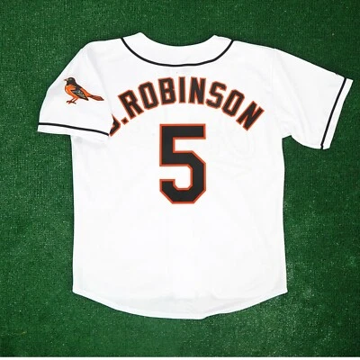 Camiseta deportiva blanca Brooks Robinson Baltimore Orioles Home para hombre con parche de equipo Foto 1 de 4