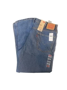 NWT Levis 550 Medium Wash Cotton Relaxed Fit Tapered Leg Denim Jeans Mens 40x30 - Picture 1 of 3