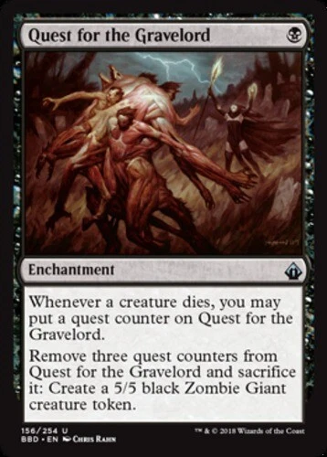 Quest for the Gravelord ~ Lightly Played Battlebond MTG Magic UltimateMTG Black  - Image 1 of 1