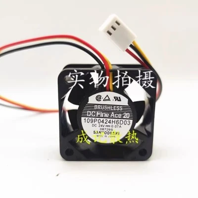 SANYO 109P0424H6D03 DC24V 0.07A 40*40*20MM 3-Pin Inverter Cooling Fan - Image 1 of 4