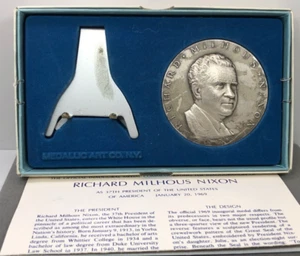 Richard Nixon 1969 Official Inaugural 999 Silver Medal 63mm - Bild 1 von 6