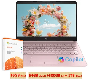 2024 HP Laptop Computer 14 4-Core Intel Processor 16GB RAM Office 365 AI-Copilot - Picture 1 of 27