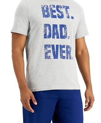 Club Room Men's Grey Heather 'Best Dad' T-Shirt, size Medium - Image 1 of 2