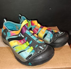 Keen Newport H2 Rainbow Tie-Dye Sandals Youth Big Kids Nylon Sport US Size 1
